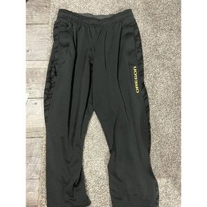 Nike Dri Fit OREGON Black Yellow Fleece Sweatpants Mens XL